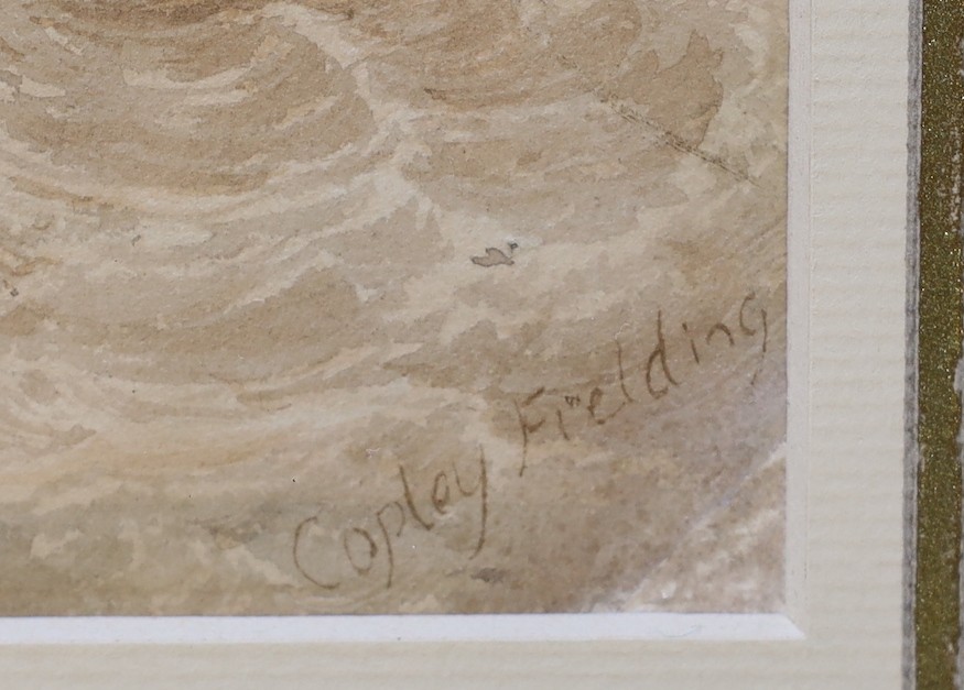 Anthony Vandyke Copley-Fielding (1787-1855), watercolour, 'Dunstanburgh Castle', signed, 17 x 25cm